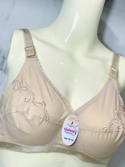 Elegance Embroidered Cotton Bra