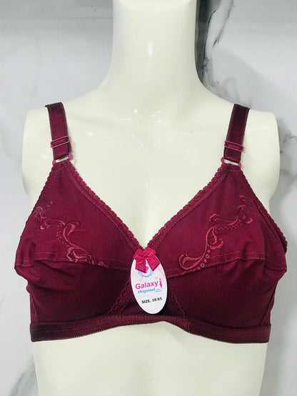 Elegance Embroidered Cotton Bra