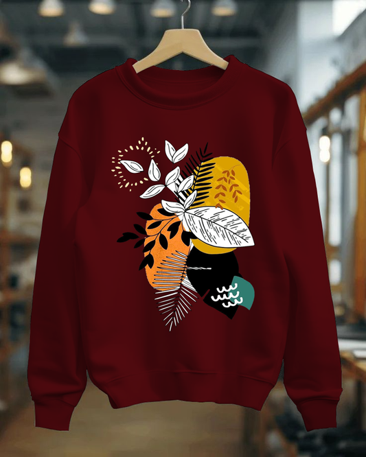 Monstera Flowers Winter Sweatshirt for Women & Men